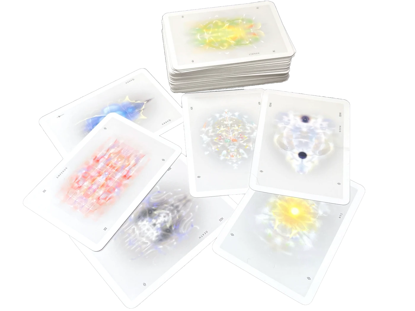 Playground Tarot cards laid out on a table